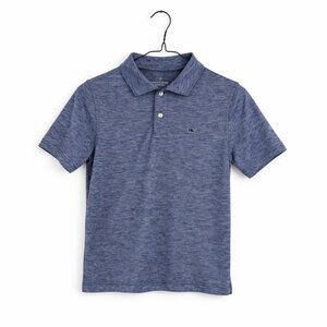 Vineyard Vines Boys Performance Polo Shirt Blue Heather Size S (8–10)